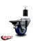 Service Caster 3'' Blue Poly Swivel 1-1/2'' Expanding Stem Caster with Brake SCC-EX20S314-PPUB-BLUE-PLB-112 - alternate 3